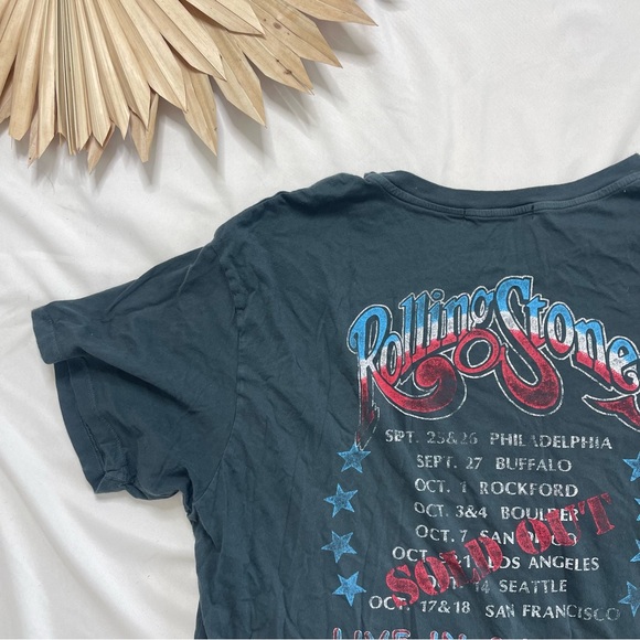 Daydreamer Rolling Stones Graphic Tee - Dark Gray and Red - Picture 7 of 7